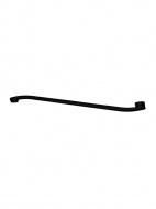 Излив для смесителя для ванны плоский S-образный с аэратором 45см черный MELODIA MKP20709Pbk