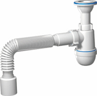 Сифон АНИ 1.1/2 40 литой выпуск с гофрой на 40 C0505