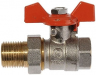 Кран шаровый 1"1/4 с американкой Terma-R RED