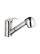 Смеситель для кухни Ledeme силумин с вытягивающейся лейкой L6002B